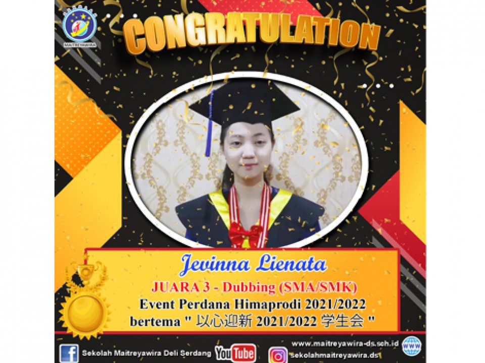Congratulation Juara 3 Dubbing SMA/SMK